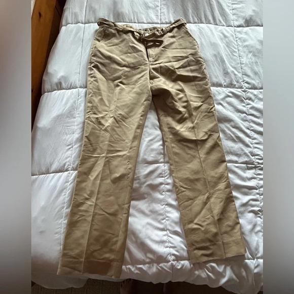 VINTAGE RALPH LAUREN BELTED TROUSERS LINED 12 - Picture 1 of 8